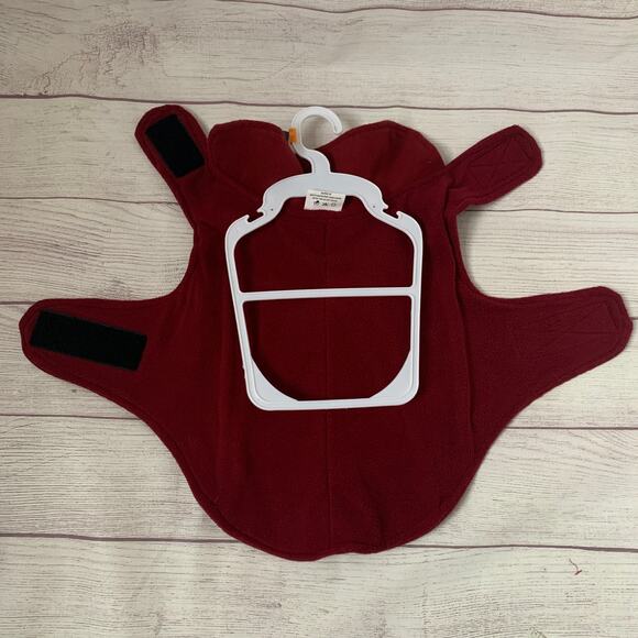 Fab Dog Maroon Red Dog Winter Dress Coat with White Bead Detail Size Medium - Picture 8 of 16
